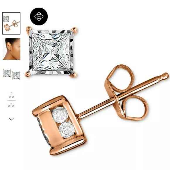 Macy's Diamond Stud Earrings TruMiracle Diamond Stud Earrings